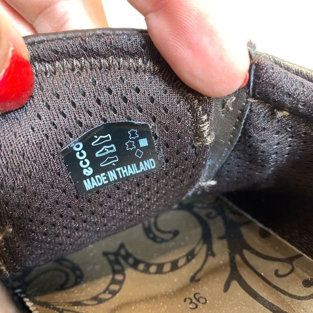 Ecco Women’s US Size 6 US 5 Brown Leather Comfort Shoes Hook & Loop - Picture 10 of 11